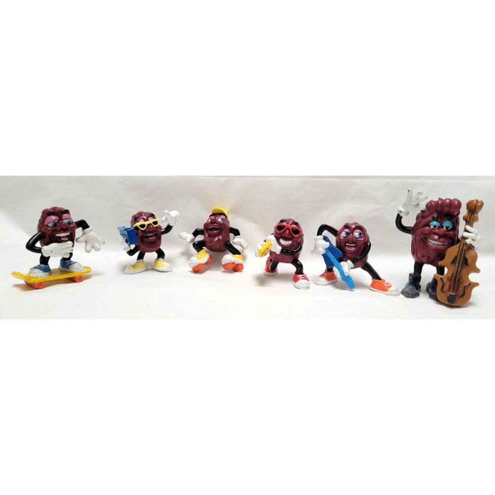 Lot of 6 Vintage California Raisins PVC Figurines Musical Sporty Themes - Lot B - Picture 2 of 7